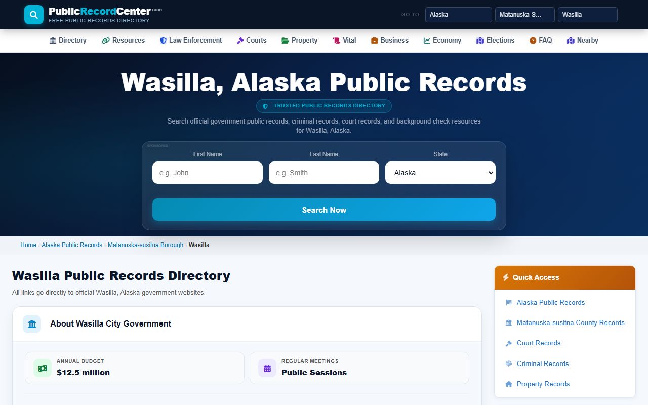 Meadow Lakes sex offenders Wasilla public records image