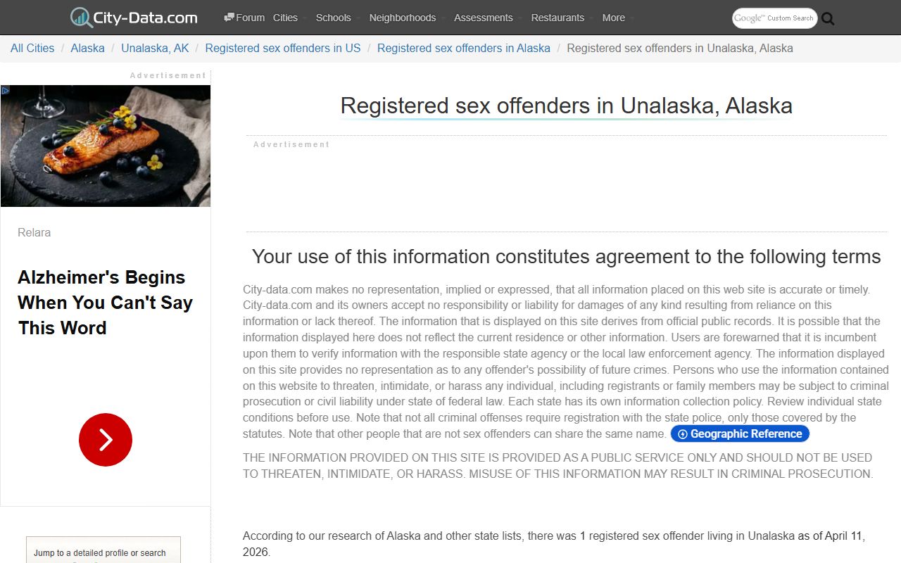 Aleutians West Census Area sex offenders