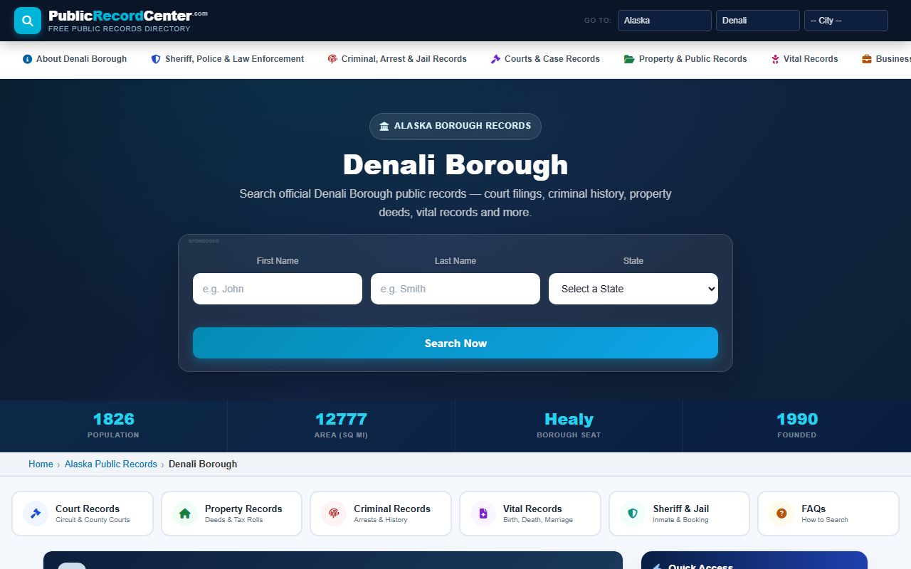 Denali Borough sex offenders