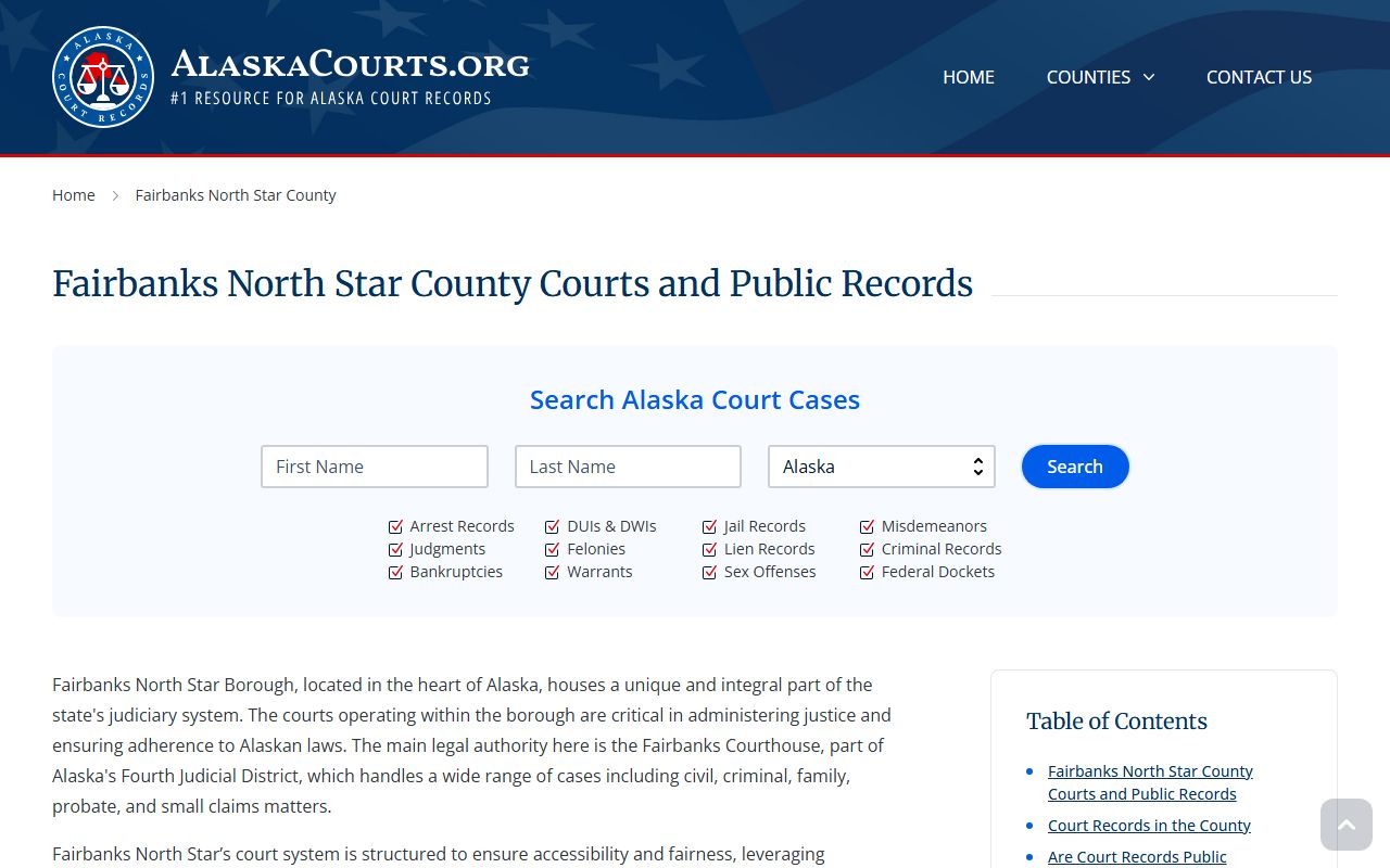Fairbanks North Star Borough sex offenders