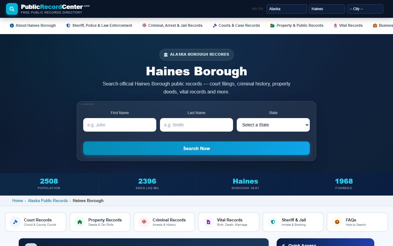 Haines Borough sex offenders