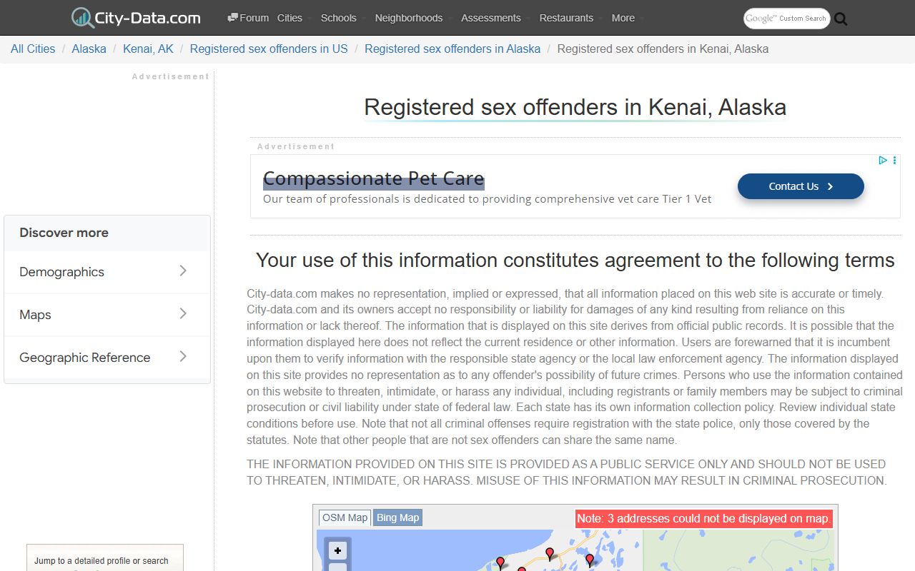 Kenai Peninsula Borough sex offenders