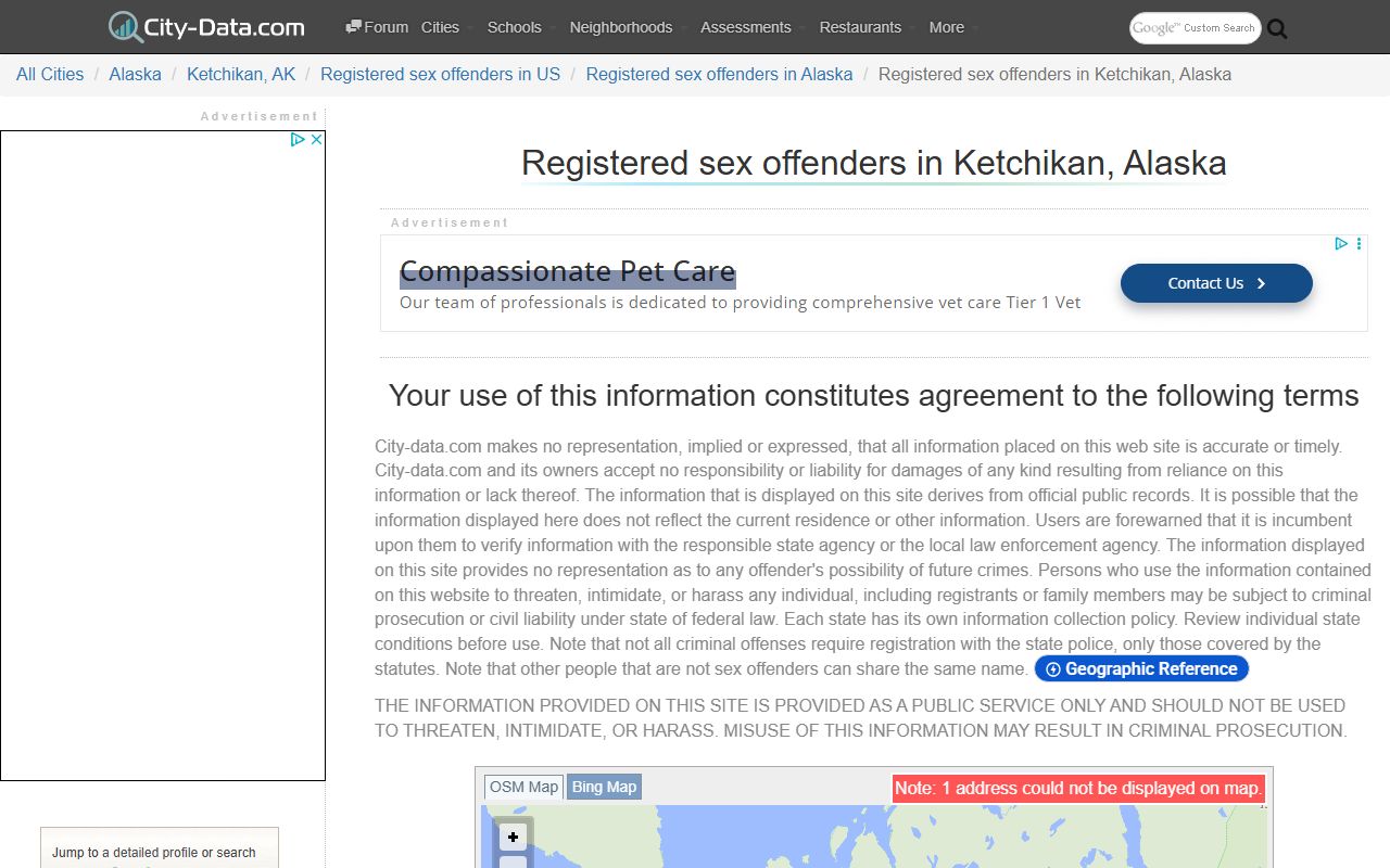 Ketchikan Gateway Borough sex offenders