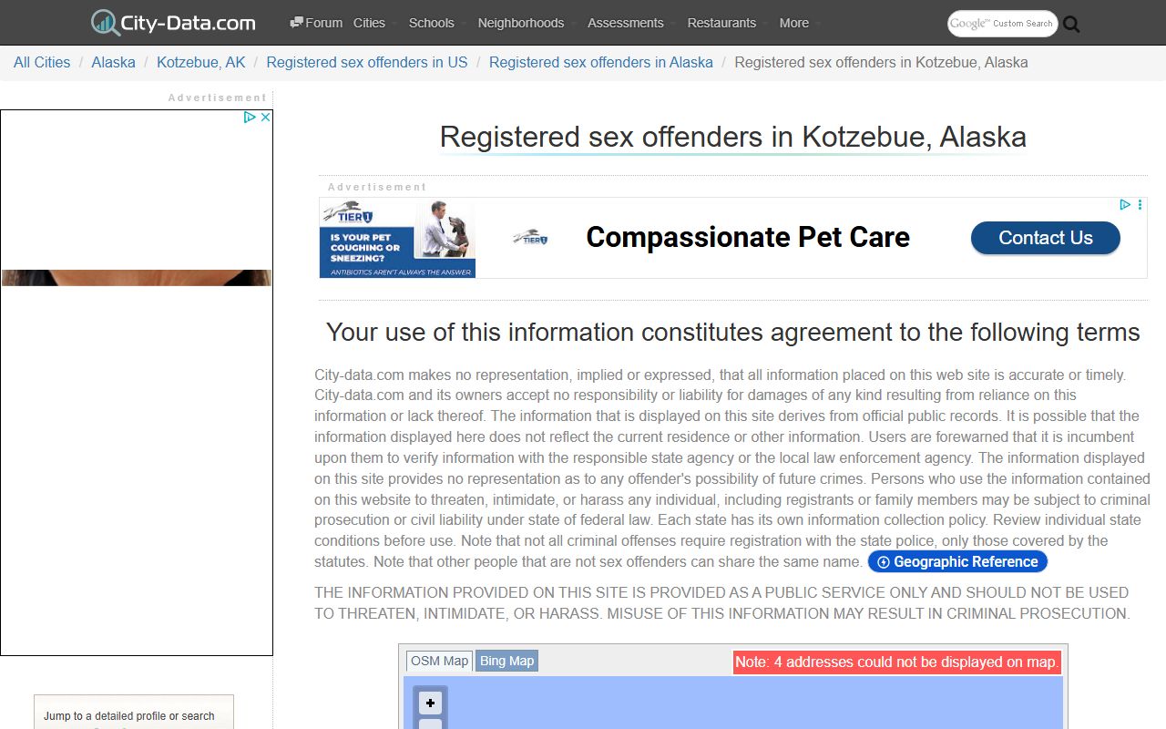 Northwest Arctic Borough sex offenders