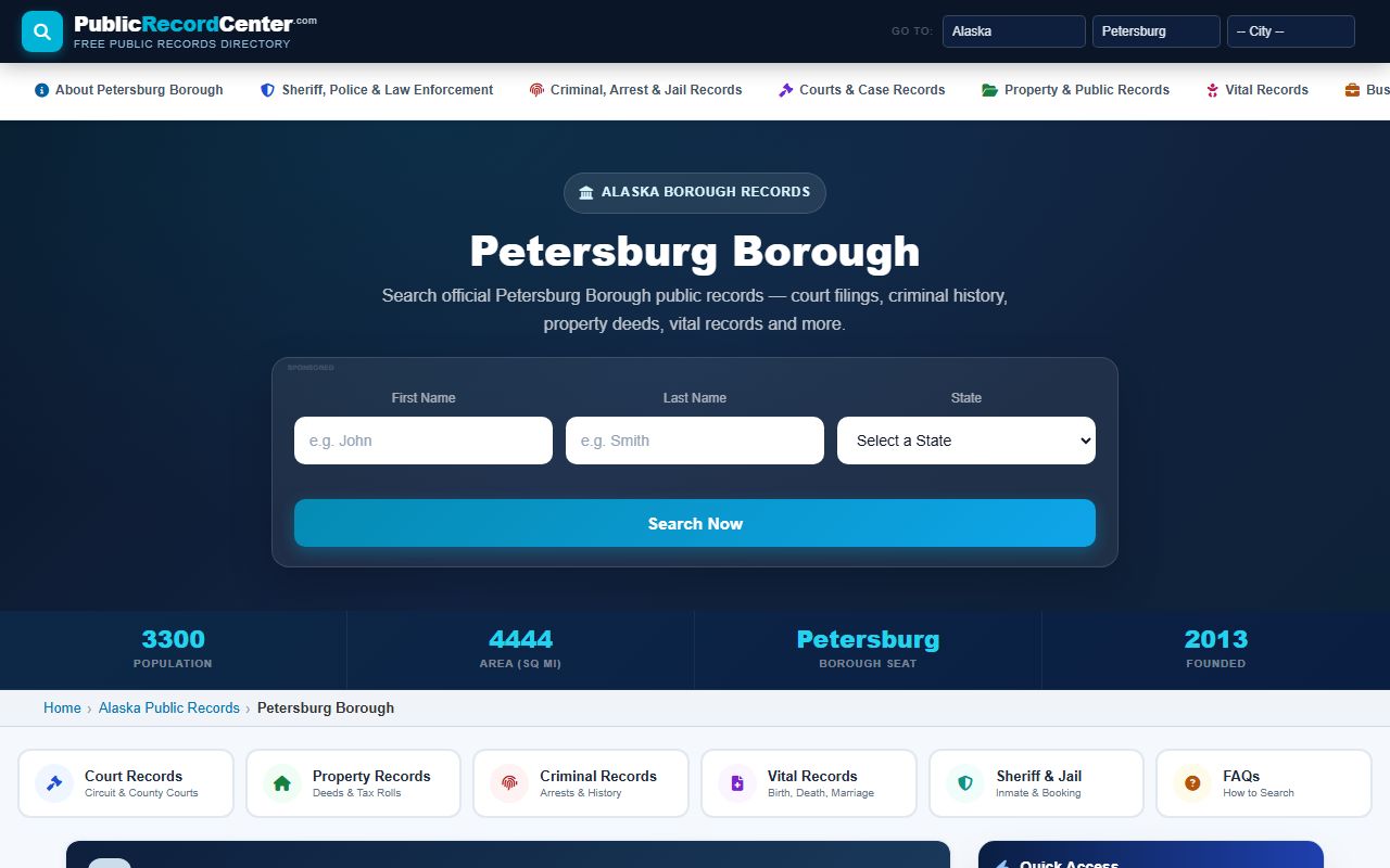 Petersburg Borough sex offenders