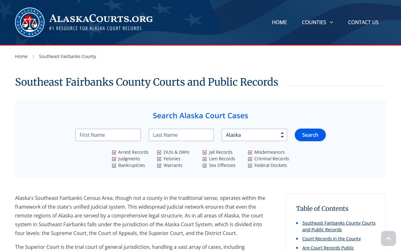 Southeast Fairbanks Census Area sex offenders